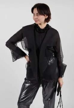 Bize Jackets^Tulle Open Jacket in Black