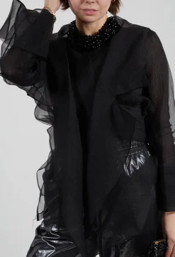 Bize Jackets^Tulle Open Jacket in Black