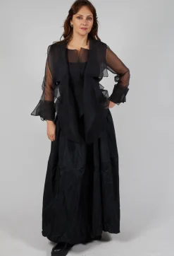 Bize Jackets^Tulle Open Jacket in Black