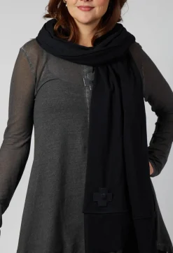 Pluslavie Scarves^Tulle Scarf in Black