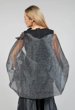 Bize Cardigans^Tulle Shawl in Silver
