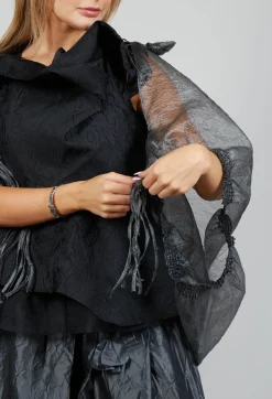 Bize Cardigans^Tulle Shawl in Silver
