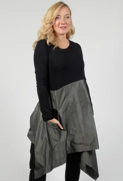 Xenia Design Tops^Tunic Bise In Black Olive Green