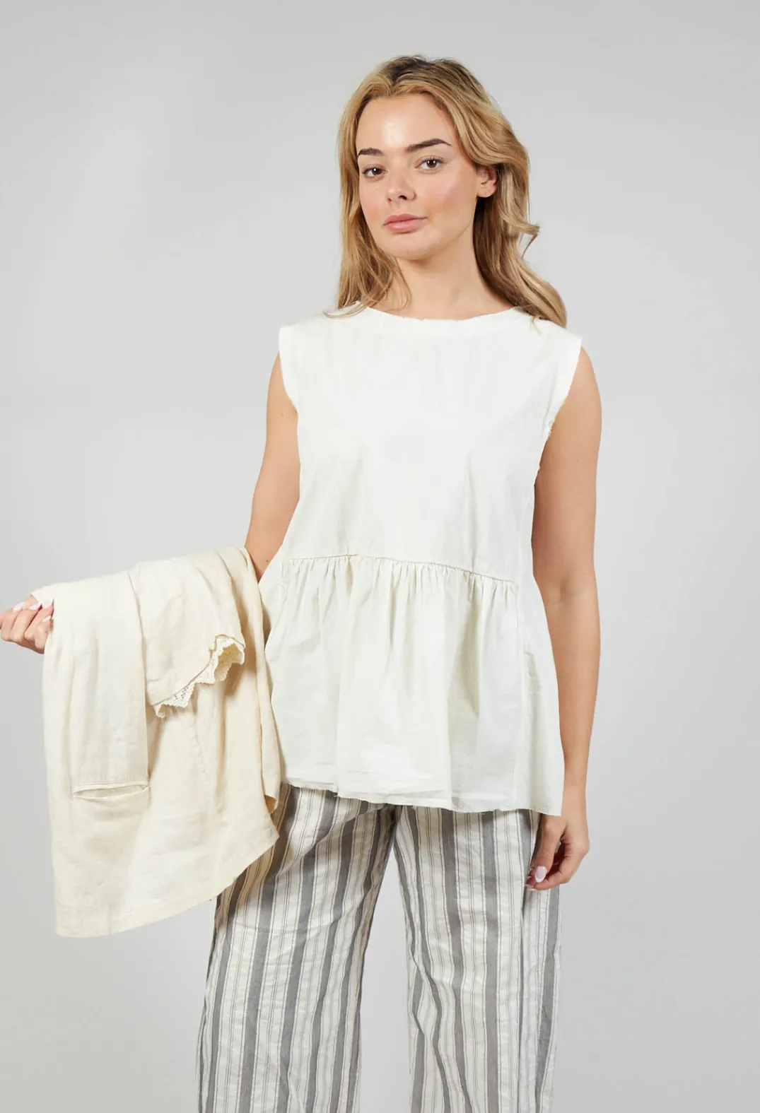 Aequamente Tops^Tunic Blouse in Chalk