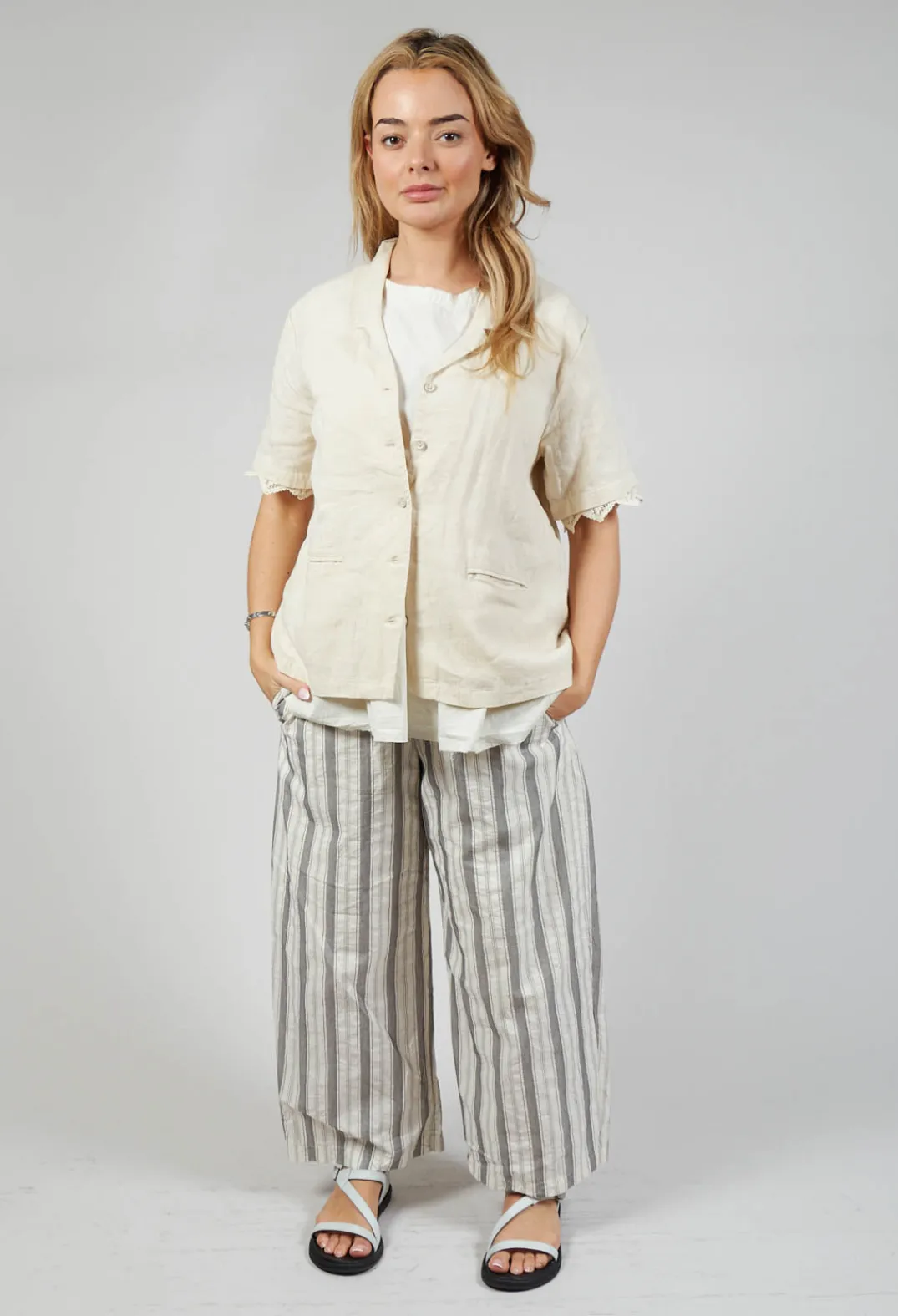 Aequamente Tops^Tunic Blouse in Chalk