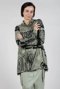 Rundholz Black Label Dresses^Tunic Dress with Lettering Design in Defender Print