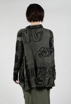 Rundholz Black Label Dresses^Tunic Dress with Lettering Design in Camp Print