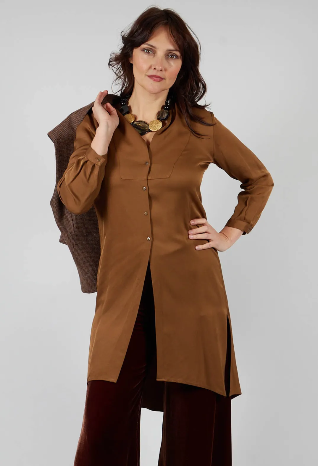 T.ba Shirts & Blouses^Tunic Shirt Dress in Rust