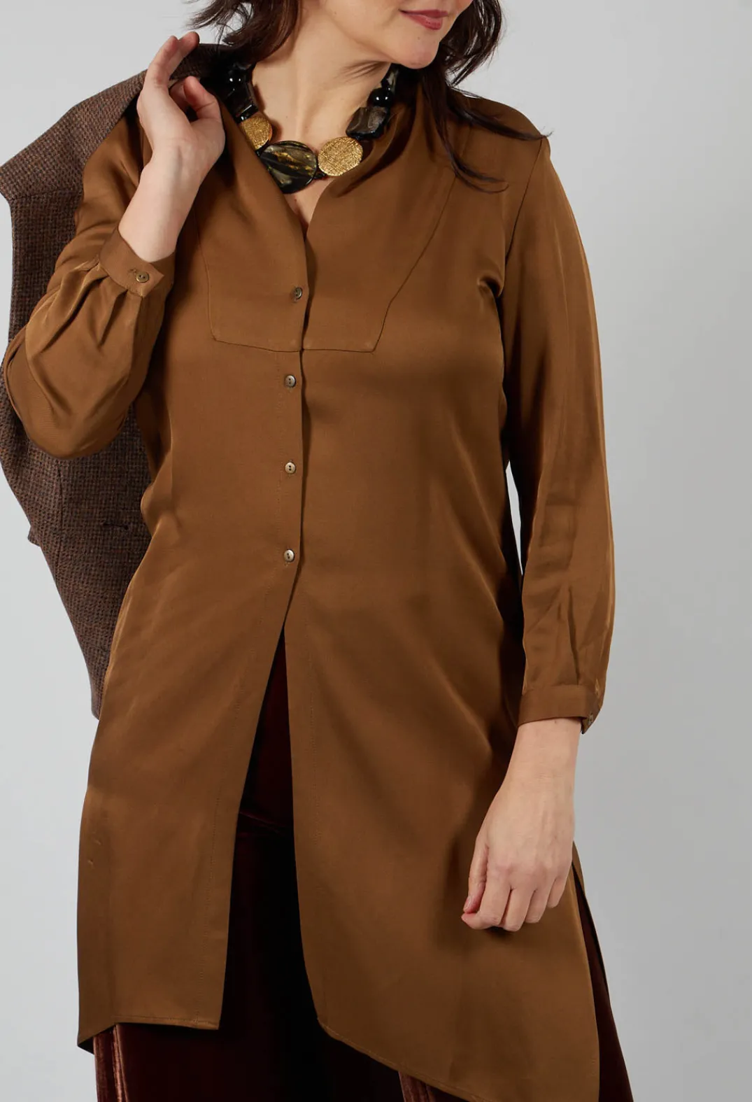 T.ba Shirts & Blouses^Tunic Shirt Dress in Rust