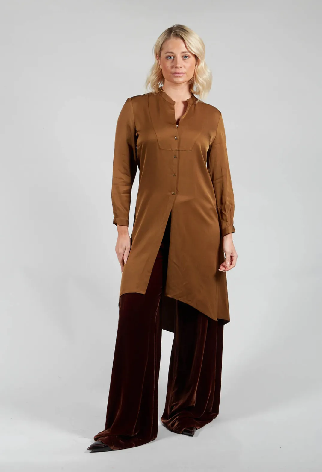 T.ba Shirts & Blouses^Tunic Shirt Dress in Rust