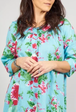 Rhum u0026 Raisin Shirts & Blouses^Tunic with Three Quarter Sleeves in Floral Marie Print