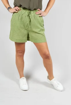 Beatrice B Shorts^Turn Up Shorts in Green Check