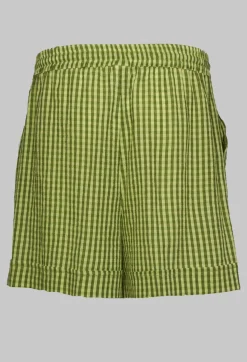 Beatrice B Shorts^Turn Up Shorts in Green Check
