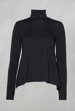 Xenia Design Shirts & Blouses^Turtle Neck Kord Top with Logo in Dark Blue