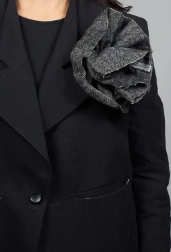 Marc Point Brooches^Tweed Brooch in Grey