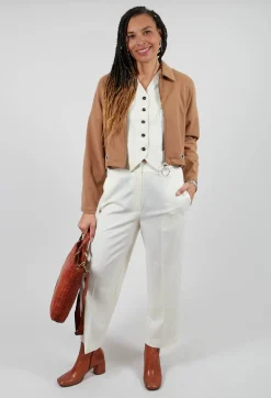 Beatrice B Trousers^Twill Trousers in Cream