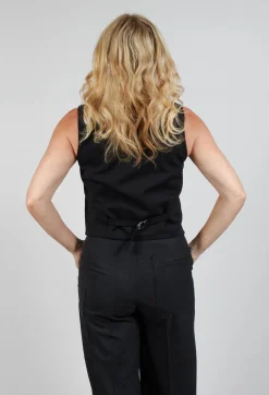 Beatrice B Jackets^Twill Waistcoat in Black