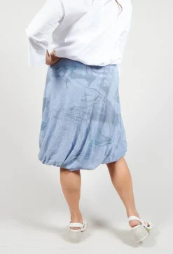 Lilith Skirts^Twist Hem Skirt in Blue Print