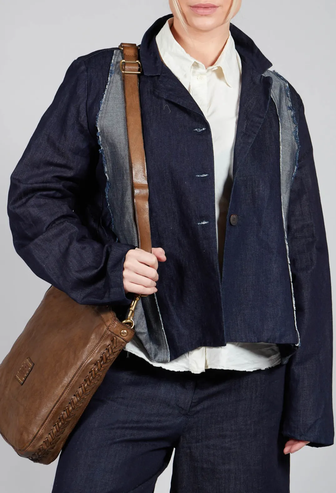 Aequamente Jackets^Two Tone Denim Jacket