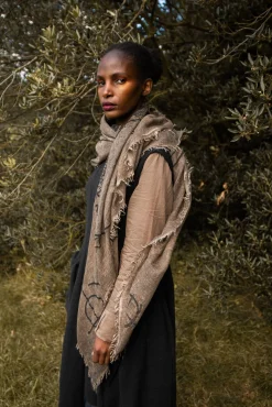 Never D Less Scarves^Two Toned Scarf in Grey/Brown