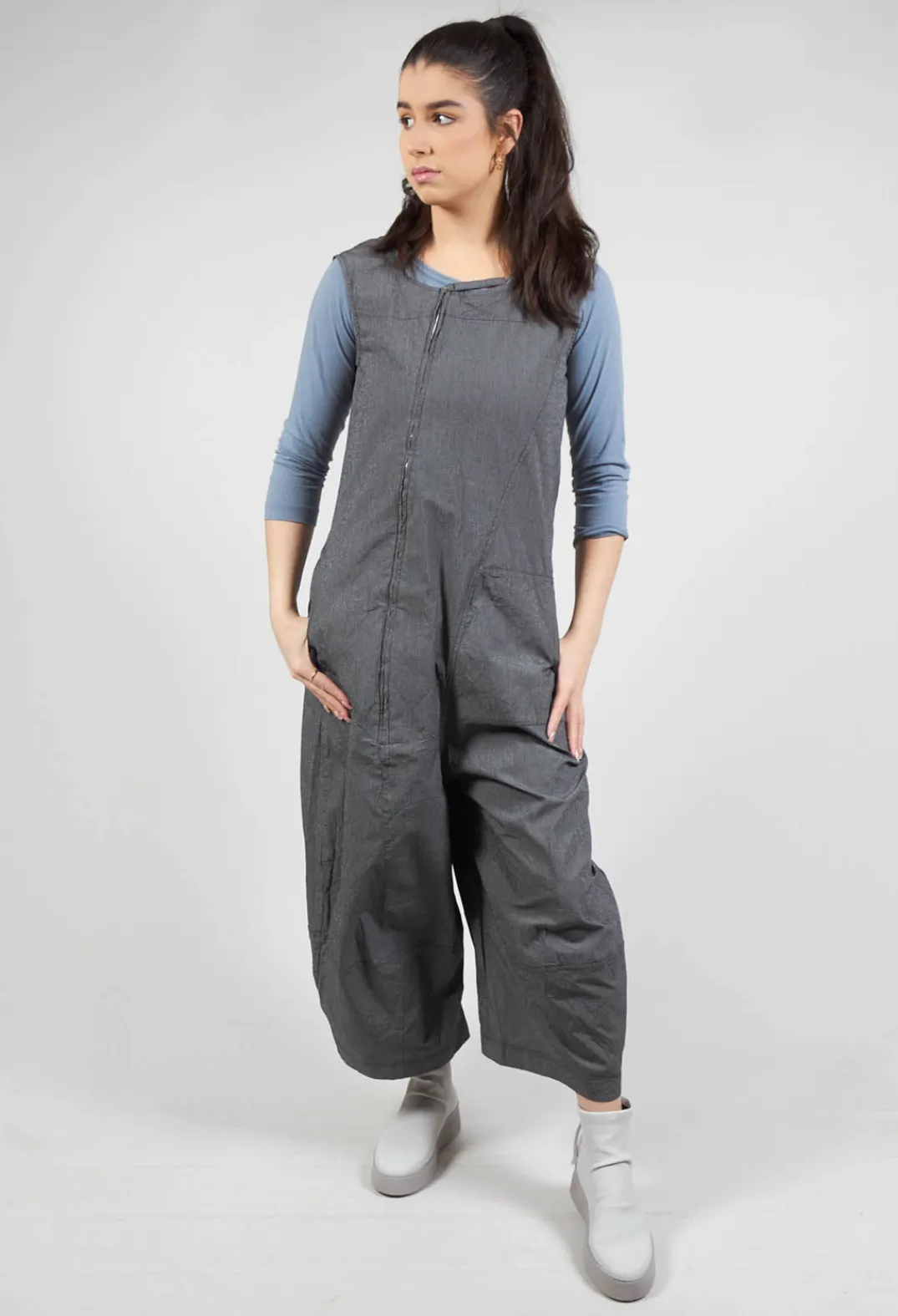 Rundholz Black Label Jumpsuits^Utility Jumpsuit with Zip Detail in Black Check