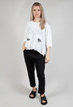 Philomena Christ Jumpers^V Neck Patch Pocket Top in White
