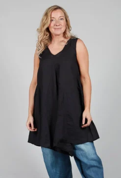 Kedziorek Tops^V Neck Tunic in Black