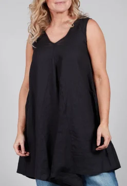 Kedziorek Tops^V Neck Tunic in Black