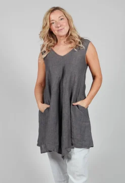 Kedziorek Tops^V Neck Tunic in Grey