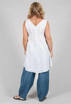 Kedziorek Tops^V Neck Tunic in White