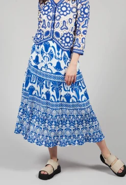 Rene Derhy Skirts^Valencia Skirt in Blue Print