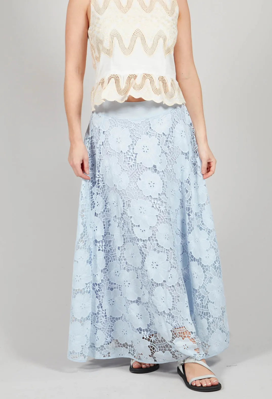 Rene Derhy Skirts^Vanessa Skirt in Bleu and Petr