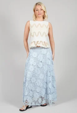 Rene Derhy Skirts^Vanessa Skirt in Bleu and Petr