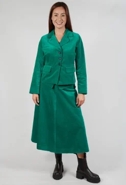 Les Filles d'Ailleurs Jackets^Velvet Blazer in Green