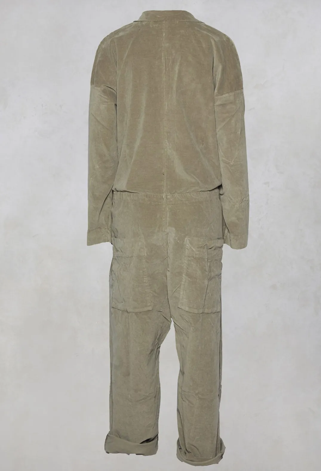 ALBUM DI FAMIGLIA Jumpsuits^Velvet Collar Jumpsuit in Marron Glace
