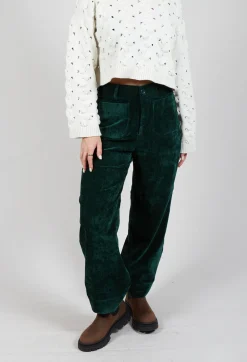 Rene Derhy Trousers^Velvet Pocket Detail Trousers in Vert