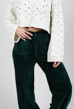 Rene Derhy Trousers^Velvet Pocket Detail Trousers in Vert