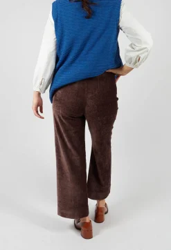 Rene Derhy Trousers^Velvet Pocket Detail Trousers in Marron