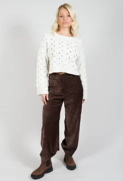 Rene Derhy Trousers^Velvet Pocket Detail Trousers in Marron