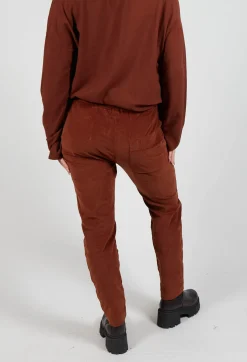Album Di Famiglia Trousers^Velvet Slim Trousers in Rust