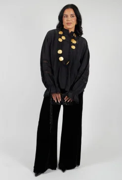 T.ba Co-ords & Suits^Velvet Trousers in Black