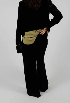 T.ba Co-ords & Suits^Velvet Trousers in Black