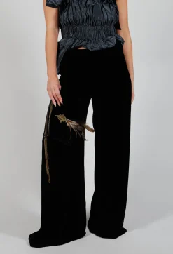 T.ba Co-ords & Suits^Velvet Trousers in Black