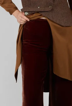 T.ba Co-ords & Suits^Velvet Trousers in Copper
