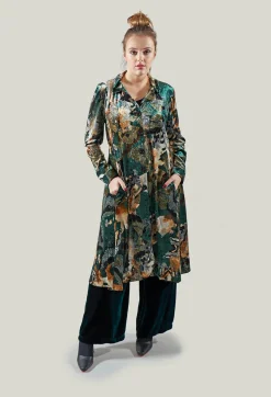 Out of Xile Co-ords & Suits^Velvet Wide Leg Trousers in Emerald