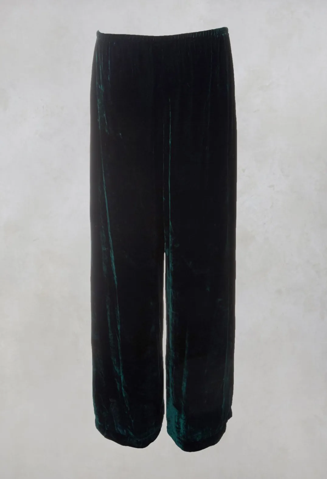 Out of Xile Co-ords & Suits^Velvet Wide Leg Trousers in Emerald
