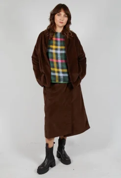 Album Di Famiglia Skirts^Velvet Wrap Skirt in Coffee