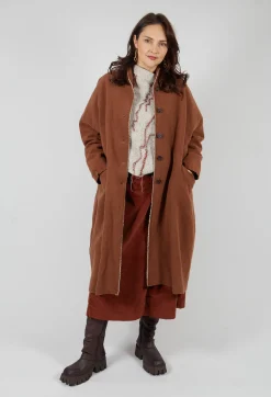Album Di Famiglia Skirts^Velvet Wrap Skirt in Rust