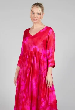 Bianco Levrin Dresses^Venus Dress in Red and Fuschia