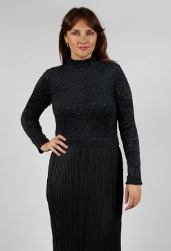 Rene Derhy Dresses^Verlaine Dual Fabric Dress in Noir